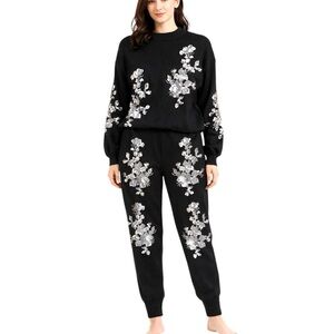 Hand Beaded Knit Sweater Pant Set The Kinrey